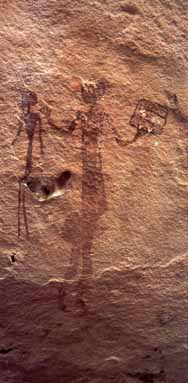 Наскальный рисунок людей-пчел (пещера на севере Южной Африки)